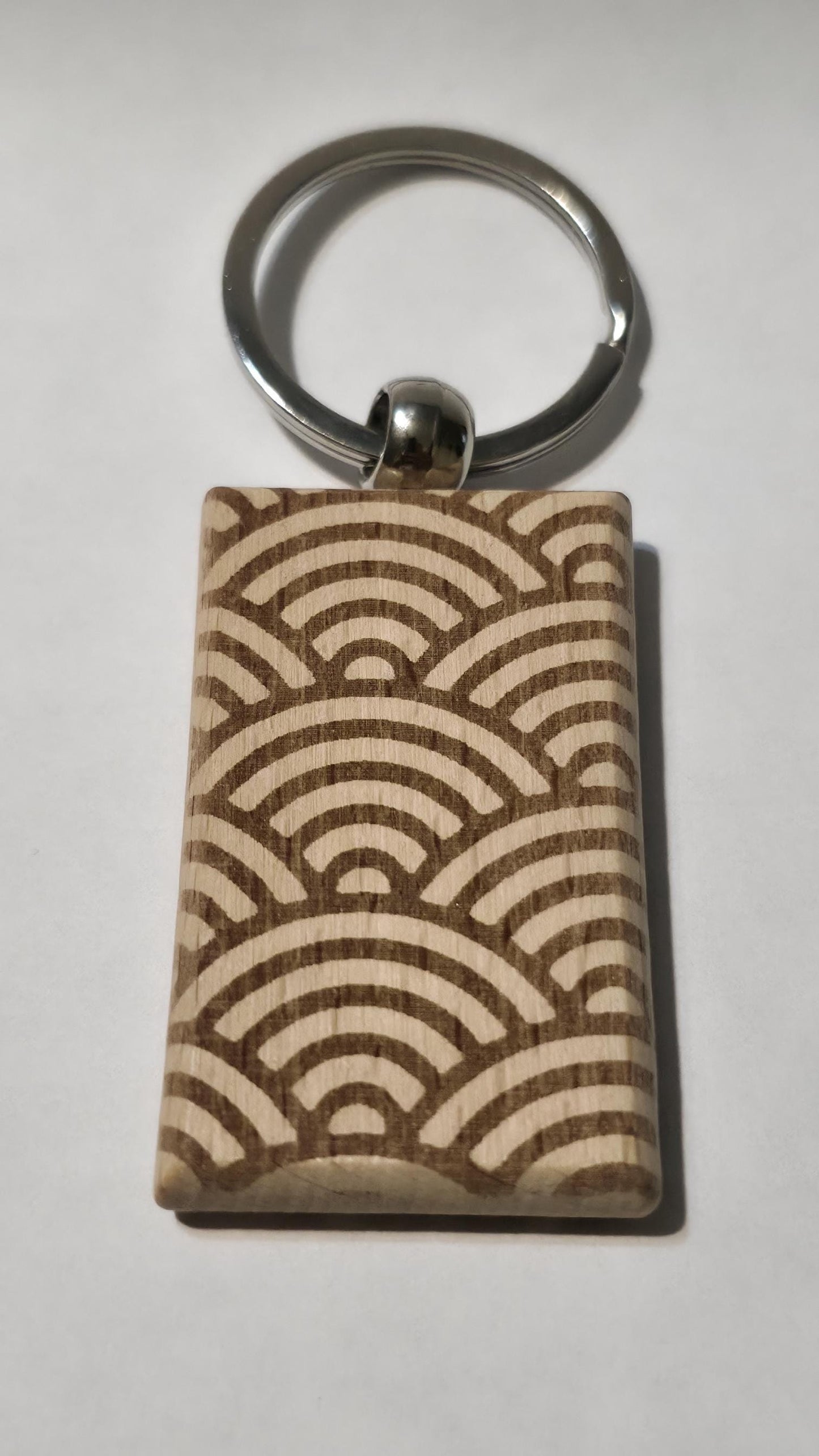 Japanese Laser-engraved Wooden keychains Handmade gift Pack