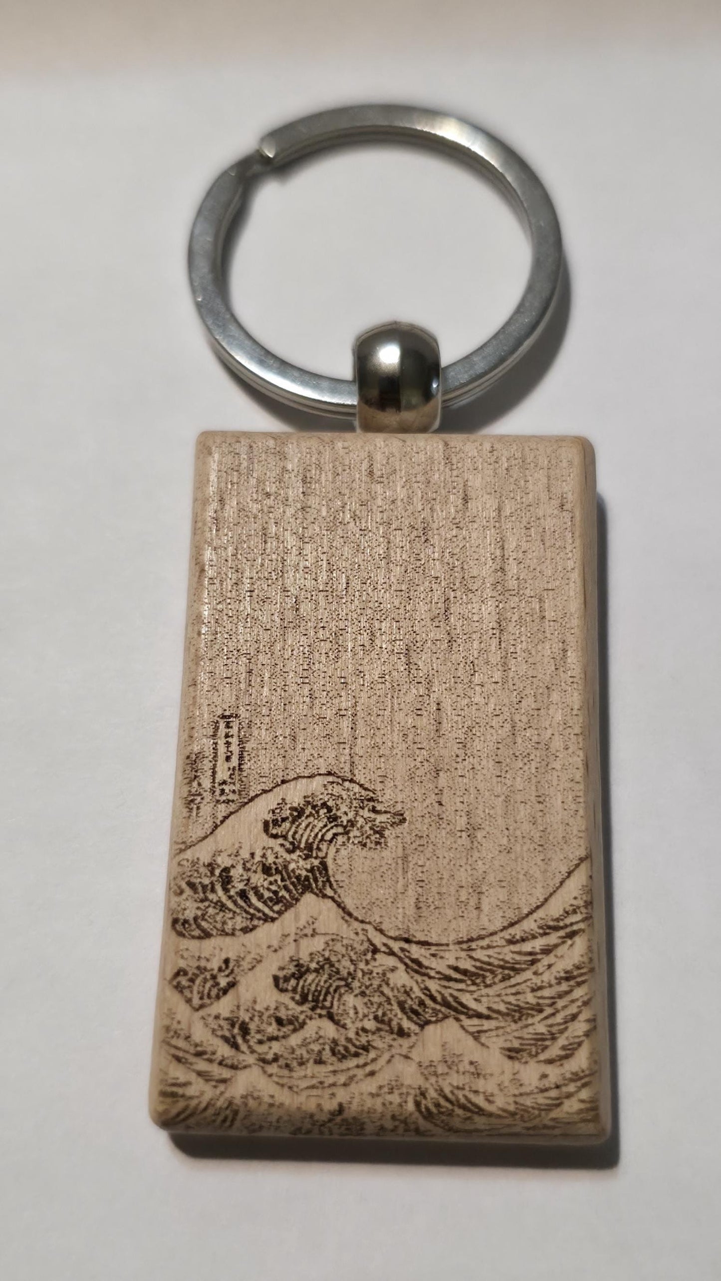 Japanese Laser-engraved Wooden keychains Handmade gift Pack