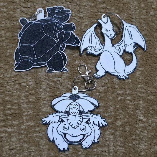 Catch 'Em All - Kanto Starter Keychains